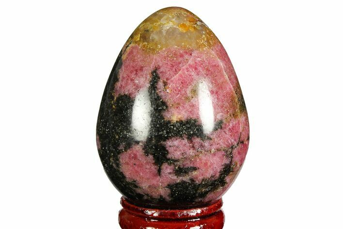 Polished Rhodonite Egg - Madagascar #172474